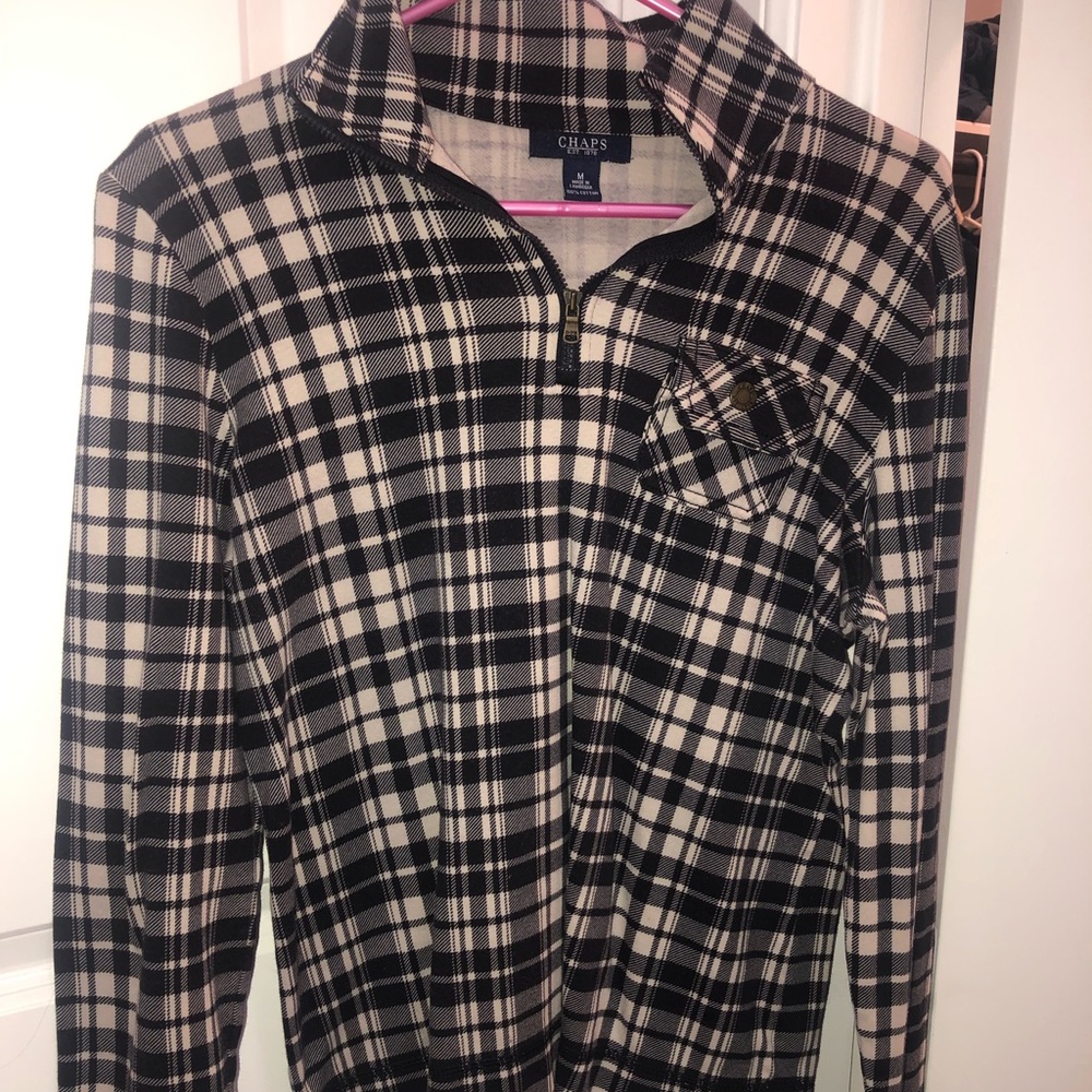 Chaps Plaid Pullover size medium